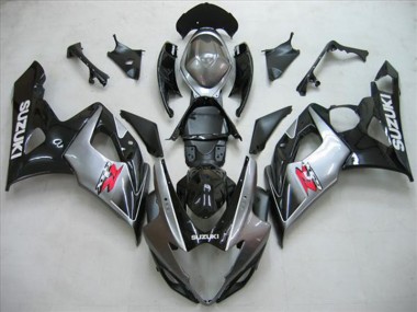 Preto Prata Cinzento Carenagem GSXR 1000 K5 2005-2006