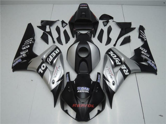 Preto Prata Repsol Abs Kit Carenagem & Plásticos CBR 1000RR 2004-2005 Preto Prata Repsol Abs Kit Carenagem & Plásticos CBR 1000RR 2004-2005