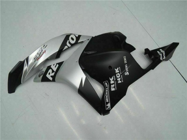 Preto Prata Repsol Carenagem CBR 600RR 2009-2012 Preto Prata Repsol Carenagem CBR 600RR 2009-2012