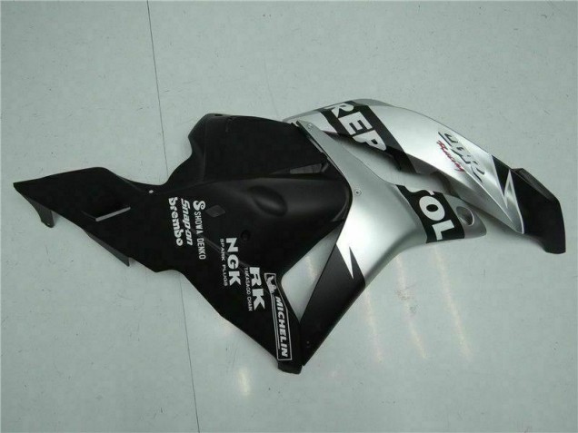 Preto Prata Repsol Carenagem CBR 600RR 2009-2012 Preto Prata Repsol Carenagem CBR 600RR 2009-2012