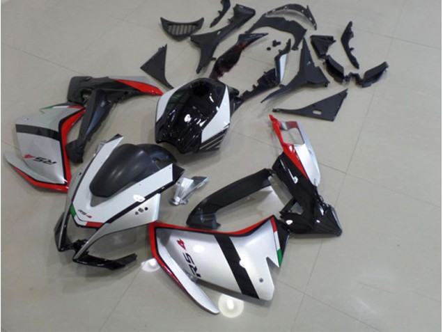 Preto Prata Vermelho Kit Carenagem RS4 50 125 2011-2018 Preto Prata Vermelho Kit Carenagem RS4 50 125 2011-2018