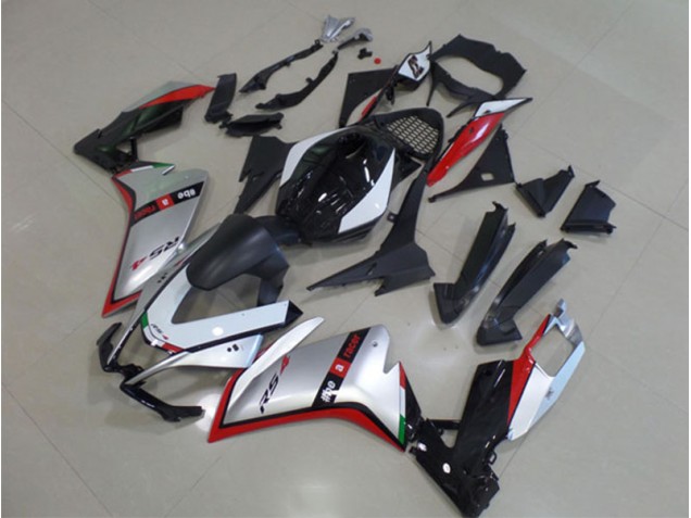Preto Prata Vermelho Kits Carenagem RS4 50 125 2011-2018 Preto Prata Vermelho Kits Carenagem RS4 50 125 2011-2018