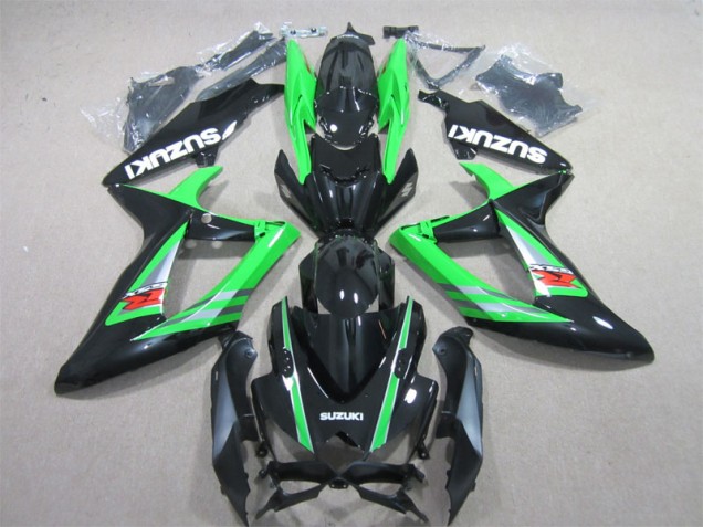 Preto Verde Abs Kits Completos Carenagem GSXR 600 K6 2006-2007 Preto Verde Abs Kits Completos Carenagem GSXR 600 K6 2006-2007