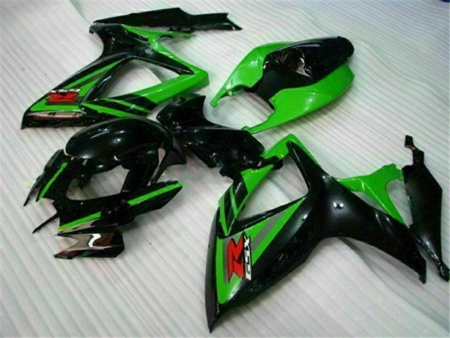 Preto Verde Carenagem GSXR 600 / 750 K6 2006-2007