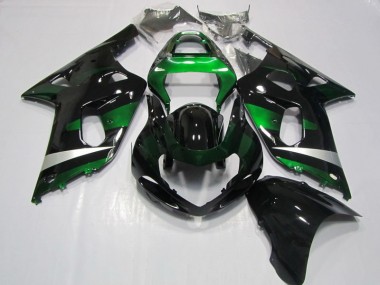 Preto Verde Carenagem GSXR 750 K1 K2 K3 2001-2003