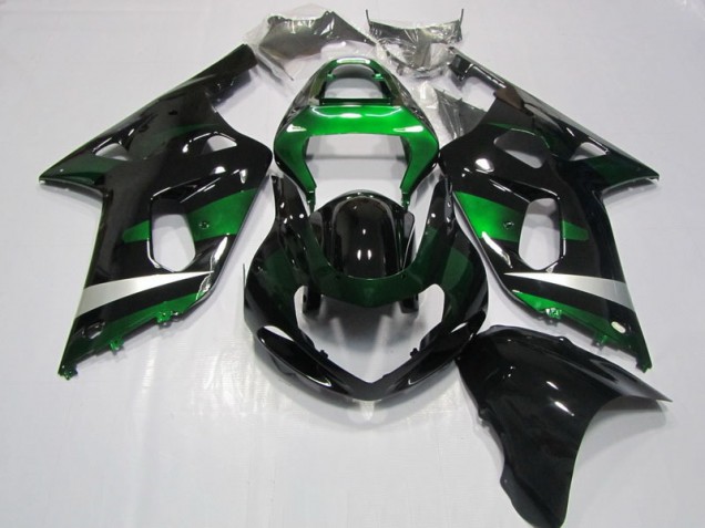 Preto Verde Carenagem GSXR 750 K1 K2 K3 2001-2003