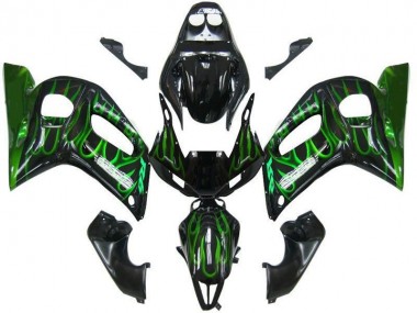 Preto Verde Chama Carenagem R6 1998-2002