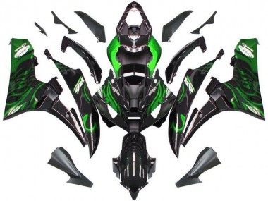Preto Verde Chama Carenagem R6 2006-2007