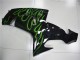 Preto Verde Chama Carenagem ZX10R 2006-2007 Preto Verde Chama Carenagem ZX10R 2006-2007