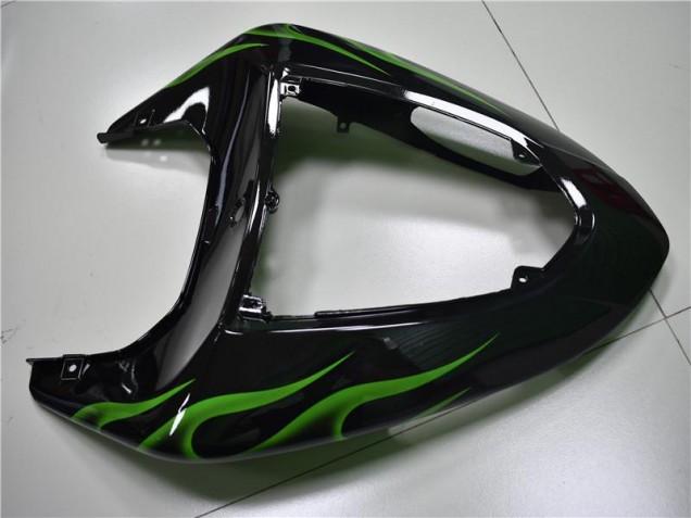 Preto Verde Chama Carenagem ZX10R 2006-2007 Preto Verde Chama Carenagem ZX10R 2006-2007