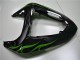 Preto Verde Chama Carenagem ZX10R 2006-2007 Preto Verde Chama Carenagem ZX10R 2006-2007