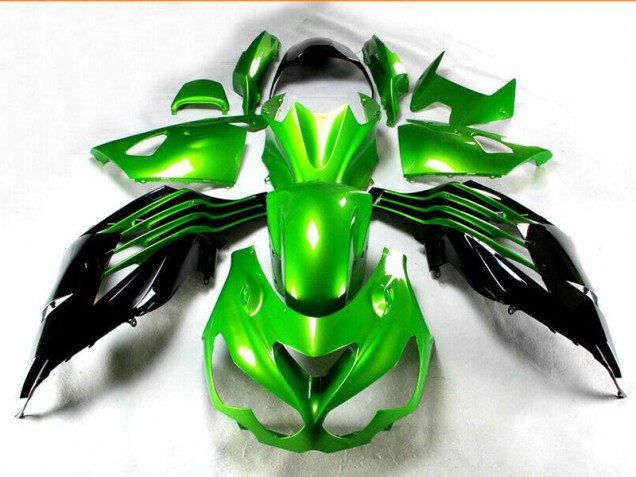 Preto Verde Kit Carenagem ZX14R ZZR 1400 2012-2021