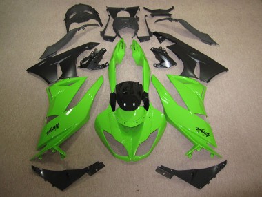 Preto Verde Kits Carenagem ZX6R 2009-2012