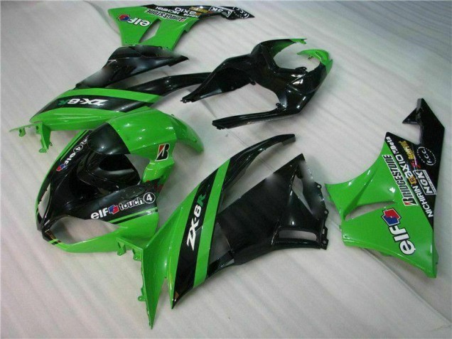Preto Verde Kits Completo Carenagem ZX6R 2009-2012 Preto Verde Kits Completo Carenagem ZX6R 2009-2012