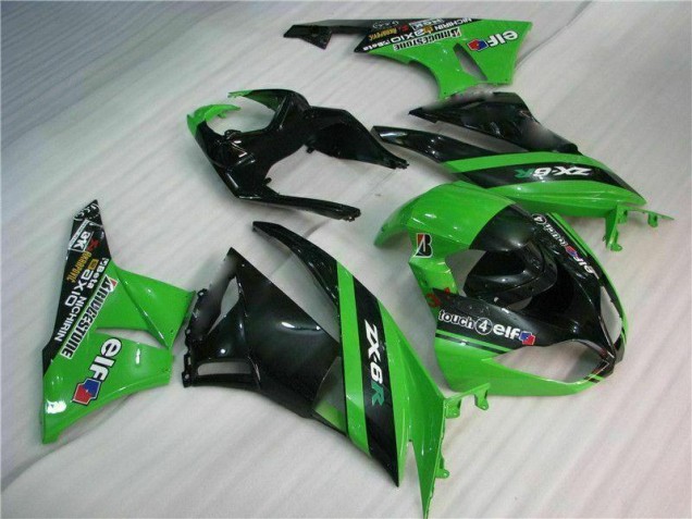 Preto Verde Kits Completo Carenagem ZX6R 2009-2012 Preto Verde Kits Completo Carenagem ZX6R 2009-2012