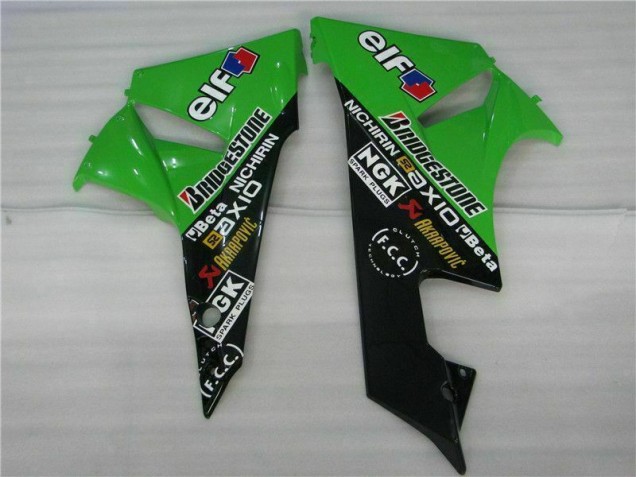 Preto Verde Kits Completo Carenagem ZX6R 2009-2012 Preto Verde Kits Completo Carenagem ZX6R 2009-2012