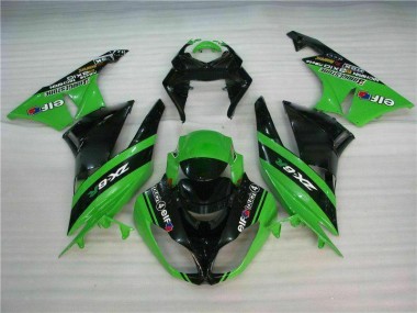 Preto Verde Kits Completo Carenagem ZX6R 2009-2012