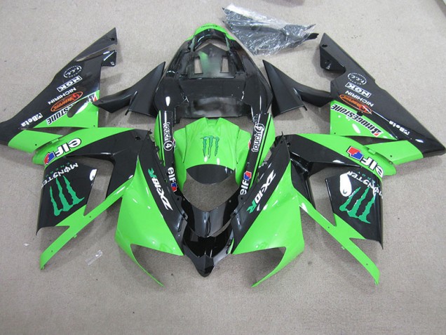 Preto Verde Monster Carenagem ZX10R 2003-2005 Preto Verde Monster Carenagem ZX10R 2003-2005