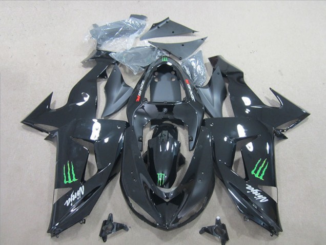 Preto Verde Monster Ninja Carenagem ZX10R 2006-2007 Preto Verde Monster Ninja Carenagem ZX10R 2006-2007