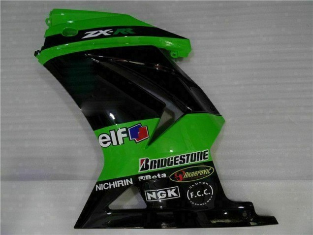 Preto Verde Plástico EX250 2008-2012 Preto Verde Plástico EX250 2008-2012