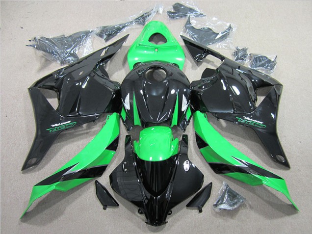Preto Verde Plásticos CBR 600RR 2009-2012 Preto Verde Plásticos CBR 600RR 2009-2012