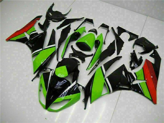 Preto Verde Vermelho Carenagem ZX6R 2009-2012 Preto Verde Vermelho Carenagem ZX6R 2009-2012