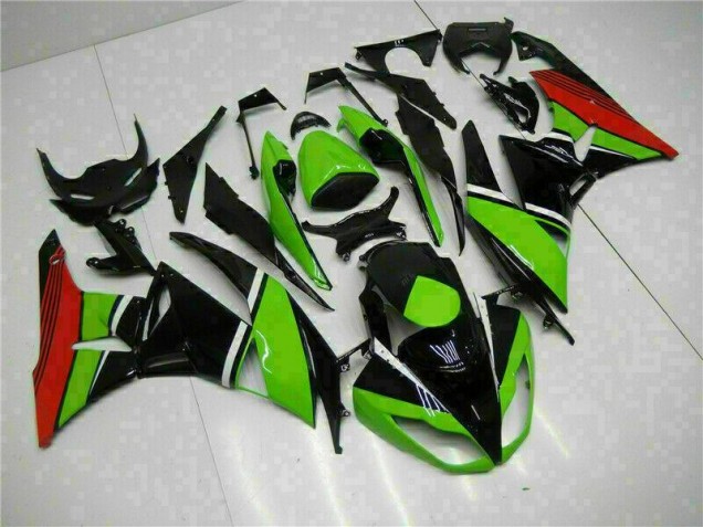 Preto Verde Vermelho Carenagem ZX6R 2009-2012 Preto Verde Vermelho Carenagem ZX6R 2009-2012