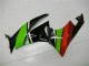 Preto Verde Vermelho Carenagem ZX6R 2009-2012 Preto Verde Vermelho Carenagem ZX6R 2009-2012