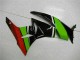Preto Verde Vermelho Carenagem ZX6R 2009-2012 Preto Verde Vermelho Carenagem ZX6R 2009-2012
