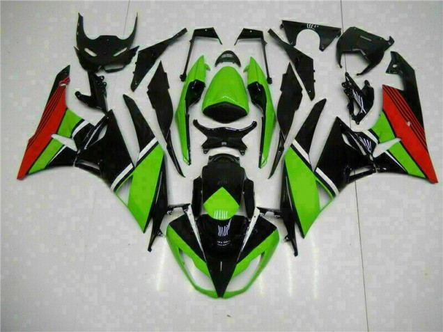 Preto Verde Vermelho Carenagem ZX6R 2009-2012 Preto Verde Vermelho Carenagem ZX6R 2009-2012