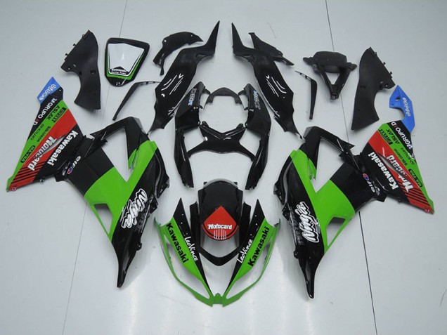 Preto Verde Vermelhocard Carenagem ZX6R 2013-2018