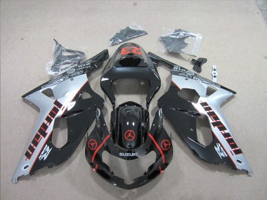 Preto Vermelho 23 Carenagem GSXR 600 K1 K2 K3 2001-2003