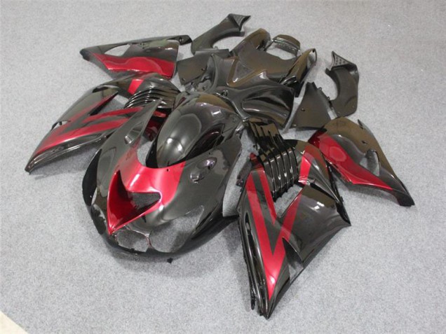 Preto Vermelho Abs Carenagem ZX14R ZZR 1400 2006-2011 Preto Vermelho Abs Carenagem ZX14R ZZR 1400 2006-2011
