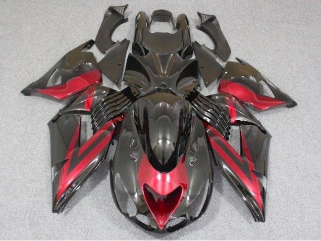 Preto Vermelho Abs Carenagem ZX14R ZZR 1400 2006-2011 Preto Vermelho Abs Carenagem ZX14R ZZR 1400 2006-2011