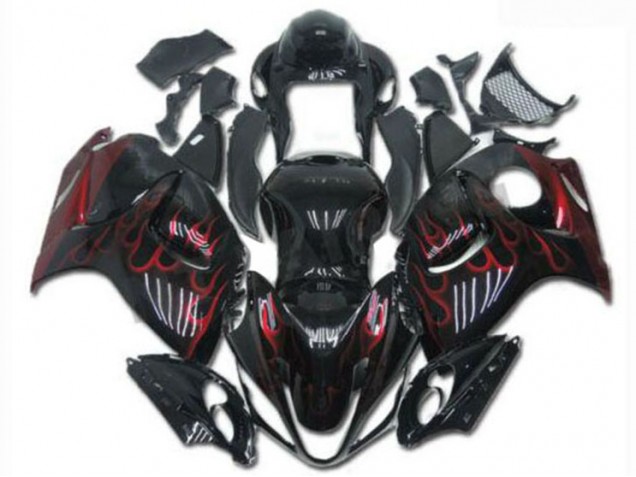 Preto Vermelho Abs Kits Carenagem GSXR 1300 Hayabusa 2008-2019