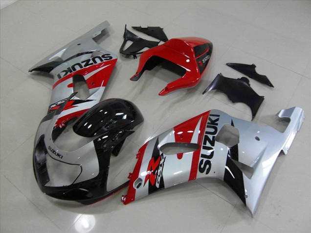 Preto Vermelho Abs Plásticos GSXR 750 K1 K2 K3 2001-2003