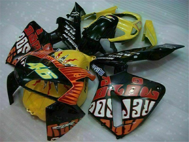 Preto Vermelho Amarelo 46 Carenagem CBR 600RR 2005-2006