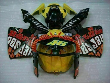 Preto Vermelho Amarelo 46 Carenagem CBR 600RR 2005-2006