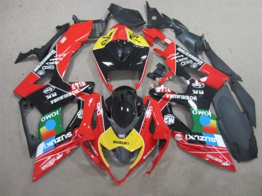 Preto Vermelho Amarelo Carenagem GSXR 1000 K5 2005-2006