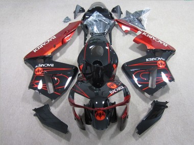 Preto Vermelho BACARDI Carenagem CBR 600RR 2005-2006