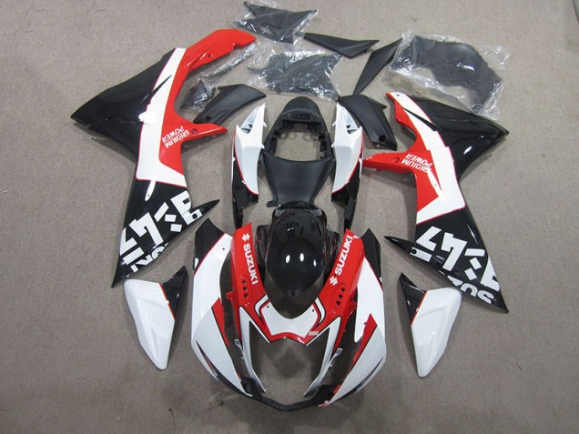Preto Vermelho Branco Carenagem GSXR 600 K11 2011-2021 Preto Vermelho Branco Carenagem GSXR 600 K11 2011-2021