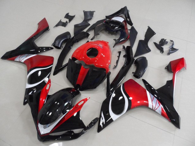 Preto Vermelho Brilhante Carenagem R1 2007-2008 Preto Vermelho Brilhante Carenagem R1 2007-2008