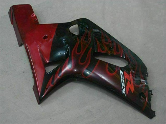 Preto Vermelho Carenagem GSXR 600 / 750 K1 K2 K3 2001-2003 Preto Vermelho Carenagem GSXR 600 / 750 K1 K2 K3 2001-2003