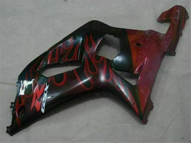 Preto Vermelho Carenagem GSXR 600 / 750 K1 K2 K3 2001-2003 Preto Vermelho Carenagem GSXR 600 / 750 K1 K2 K3 2001-2003