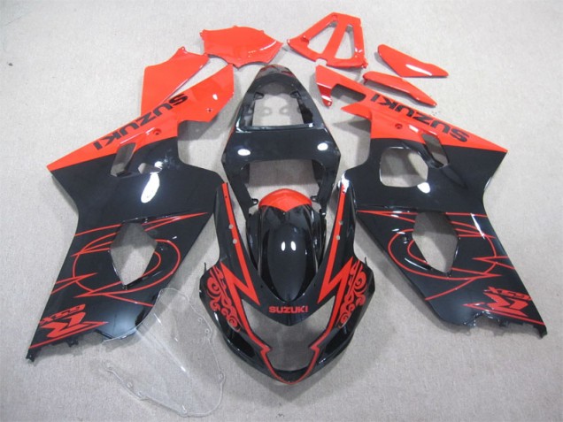 Preto Vermelho Carenagem GSXR 600 K4 2004-2005 Preto Vermelho Carenagem GSXR 600 K4 2004-2005