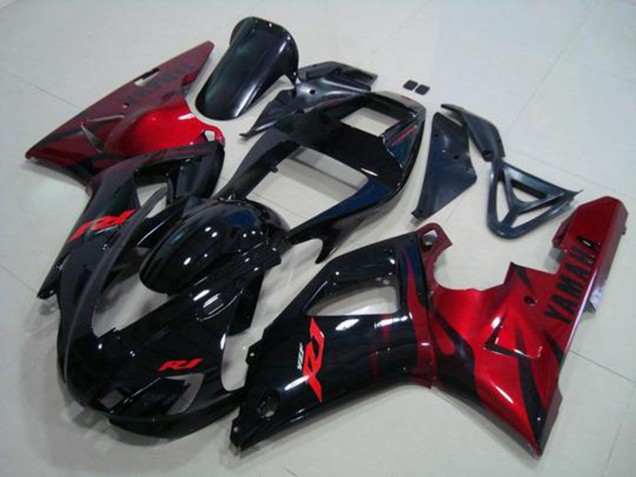 Preto Vermelho Carenagem R1 1998-1999 Preto Vermelho Carenagem R1 1998-1999