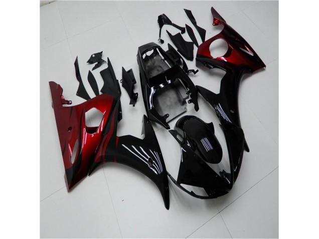 Preto Vermelho Carenagem R6 2003-2005 Preto Vermelho Carenagem R6 2003-2005