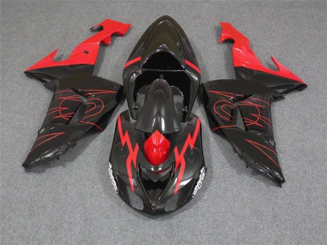 Preto Vermelho Carenagem ZX10R 2006-2007 Preto Vermelho Carenagem ZX10R 2006-2007