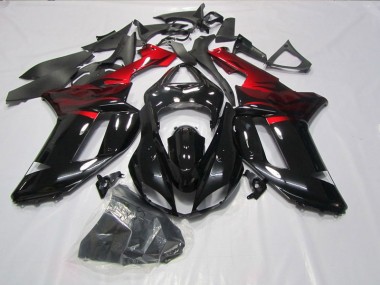 Preto Vermelho Carenagem ZX6R 2007-2008