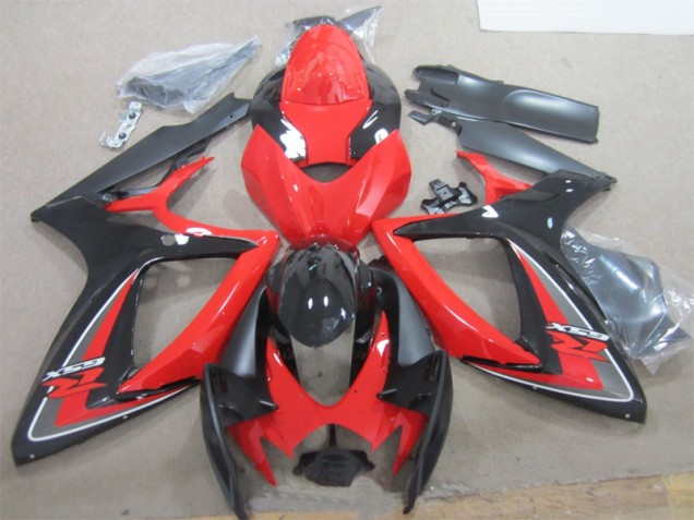 Preto Vermelho Carroçaria GSXR 600 K6 2006-2007
